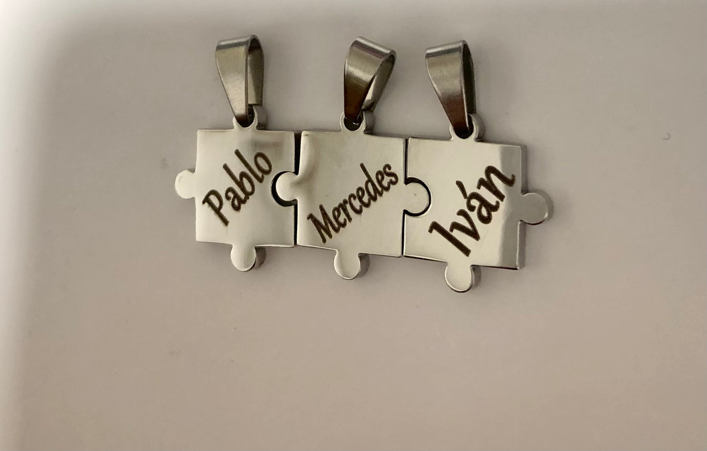 Puzzle triple personalizado + cadenas